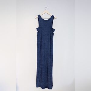 Chaser Navy Cutout Maxi Dress With Slits.